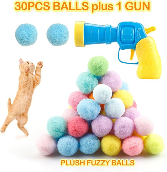 Cat Ball Launcher & Interactive Play Set: Endless Fun for Indoor Felines!