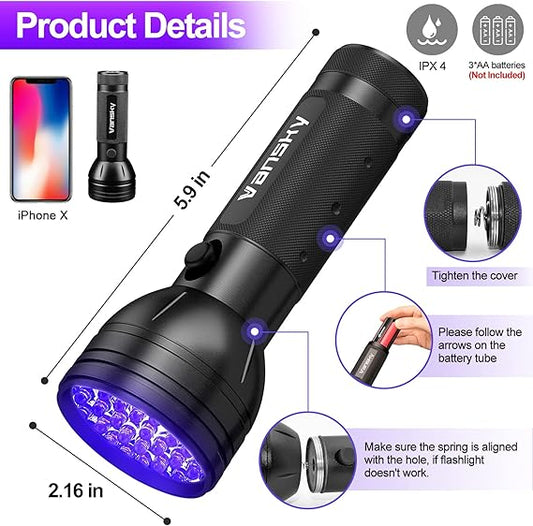 Vansky UV Flashlight: Your Secret Weapon for a Spotless, Odor-Free Home!