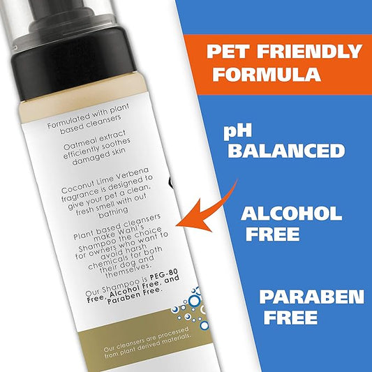 Wahl Oatmeal & Verbena Dry Shampoo: Gentle, No-Rinse Pet Care!