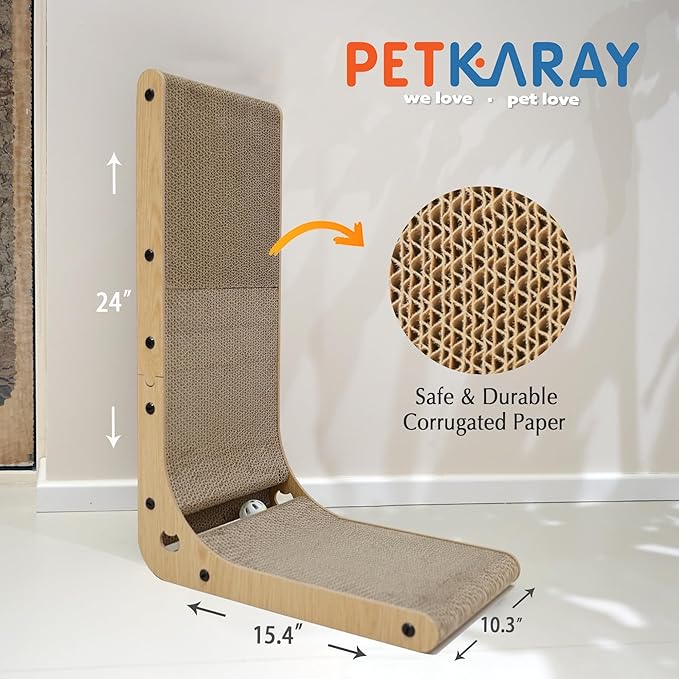 L-Shaped Sisal Cat Scratcher: Durable Fun & Furniture Protection!