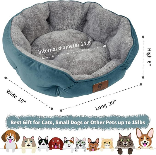 Polar Fleece Round Bed: Deep and Secure Rest for Your Pet