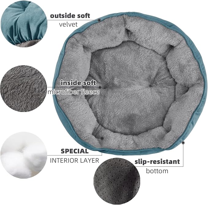 Cama Redonda de Forro Polar: ¡Descanso Profundo y Seguro para tu Mascota!