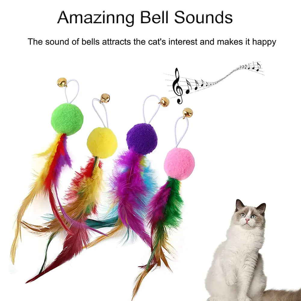 Retractable Cat Feather Wand Toy Set | Best Interactive Toy for Indoor Cats