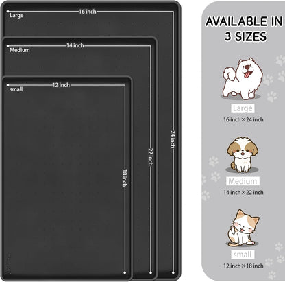 Silicone Spill-Proof Pet Mat: Keep Your Floors Clean, Effortlessly!