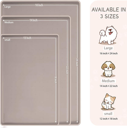 Silicone Spill-Proof Pet Mat: Keep Your Floors Clean, Effortlessly!
