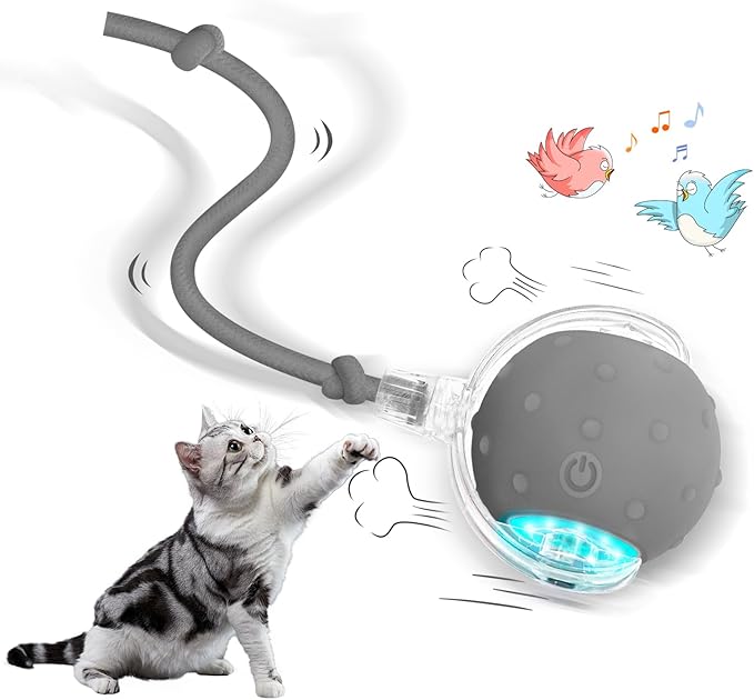 YoPoll Interactive Cat Ball: Unleash Their Inner Hunter with Autonomous Fun!