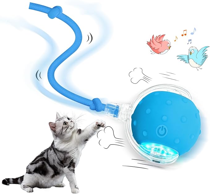 YoPoll Interactive Cat Ball: Unleash Their Inner Hunter with Autonomous Fun!
