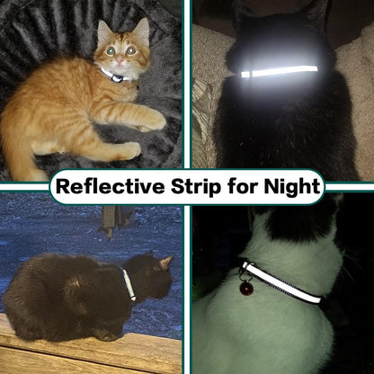 Reflective Cat Collar with AirTag Holder: Track & Protect Your Feline Friend!