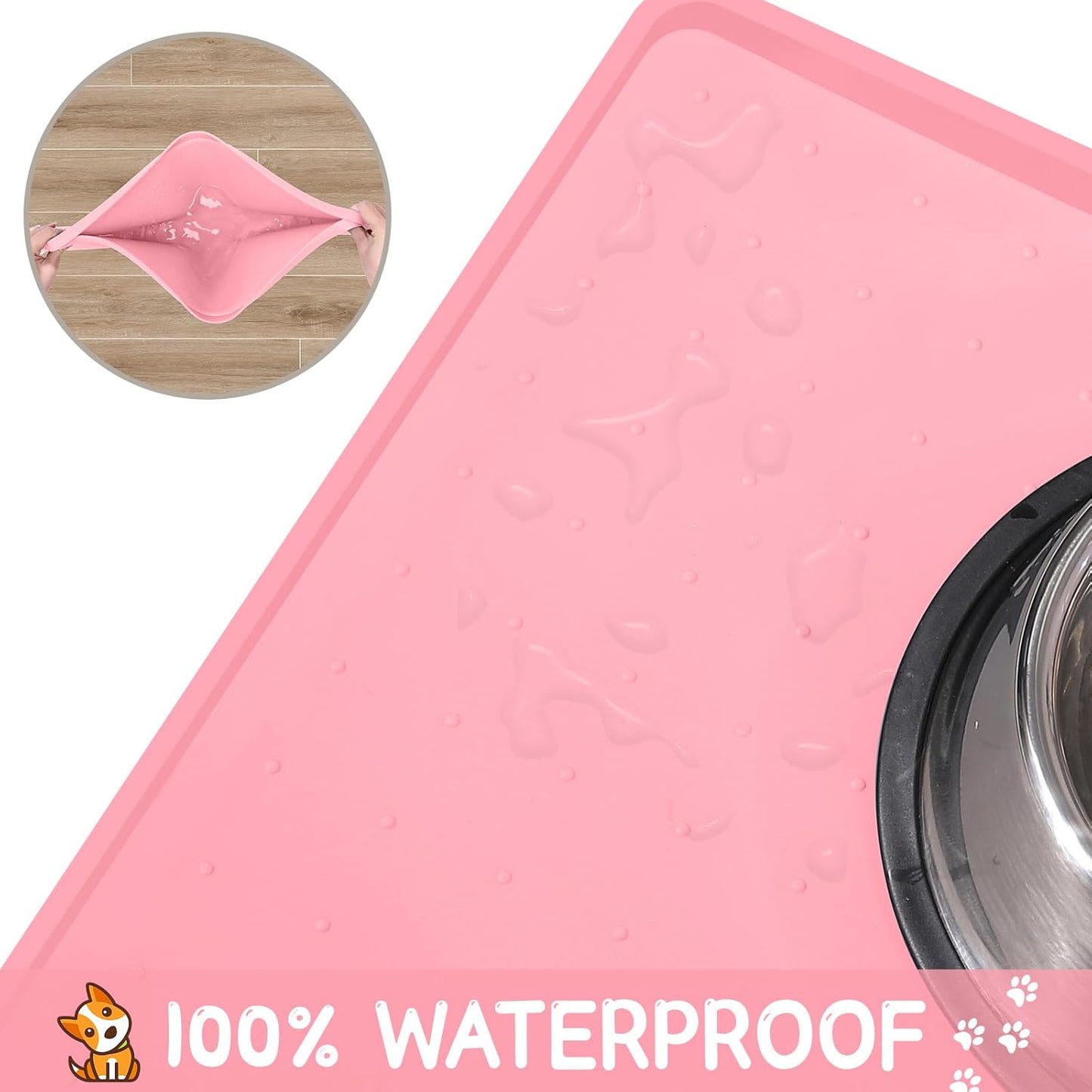 Silicone Spill-Proof Pet Mat: Keep Your Floors Clean, Effortlessly!