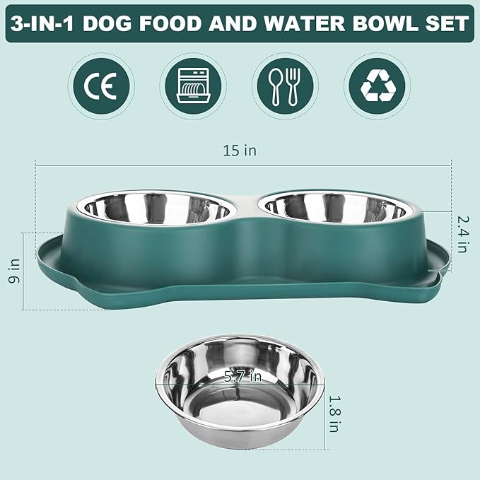 Anti-Spill Pet Bowl Set: Mess-Free Meals, Happy Home!