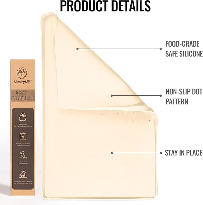 Silicone Spill-Proof Pet Mat: Keep Your Floors Clean, Effortlessly!