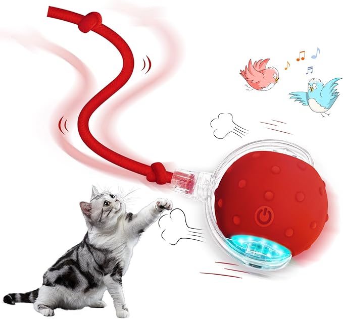 YoPoll Interactive Cat Ball: Unleash Their Inner Hunter with Autonomous Fun!