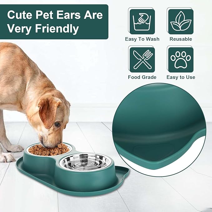 Anti-Spill Pet Bowl Set: Mess-Free Meals, Happy Home!