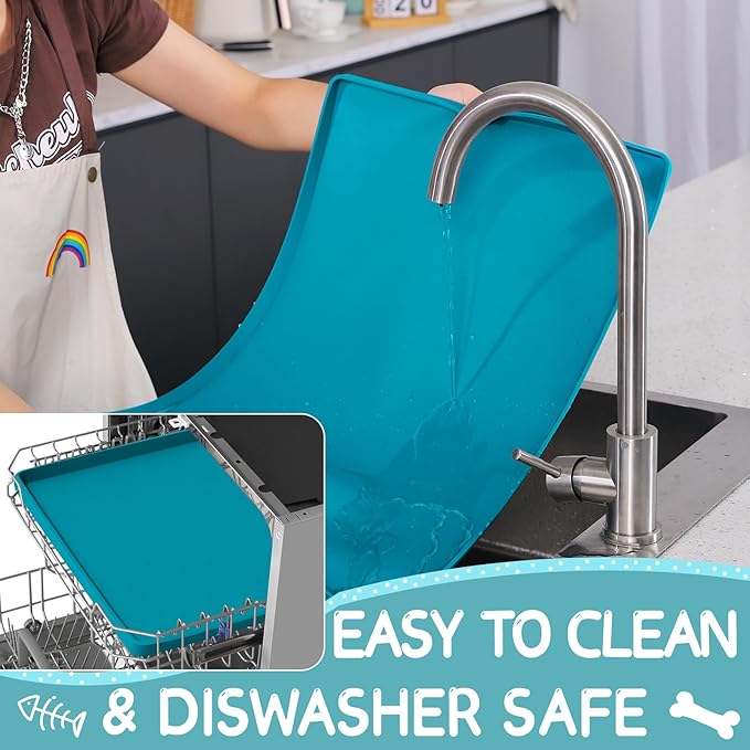 Silicone Spill-Proof Pet Mat: Keep Your Floors Clean, Effortlessly!