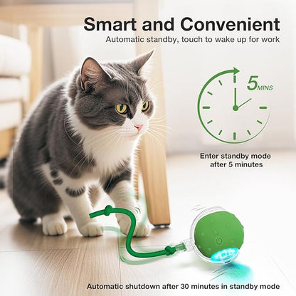 YoPoll Interactive Cat Ball: Unleash Their Inner Hunter with Autonomous Fun!