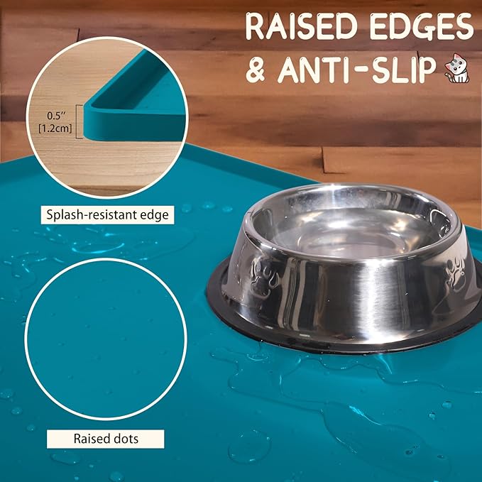 Silicone Spill-Proof Pet Mat: Keep Your Floors Clean, Effortlessly!