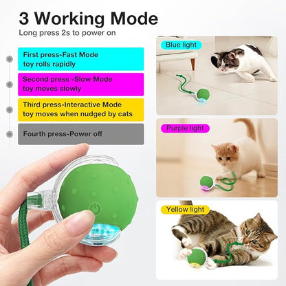 YoPoll Interactive Cat Ball: Unleash Their Inner Hunter with Autonomous Fun!