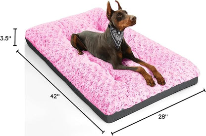 Premium Pink Velvet Pet Bed: Ultimate Support, Comfort & Style!