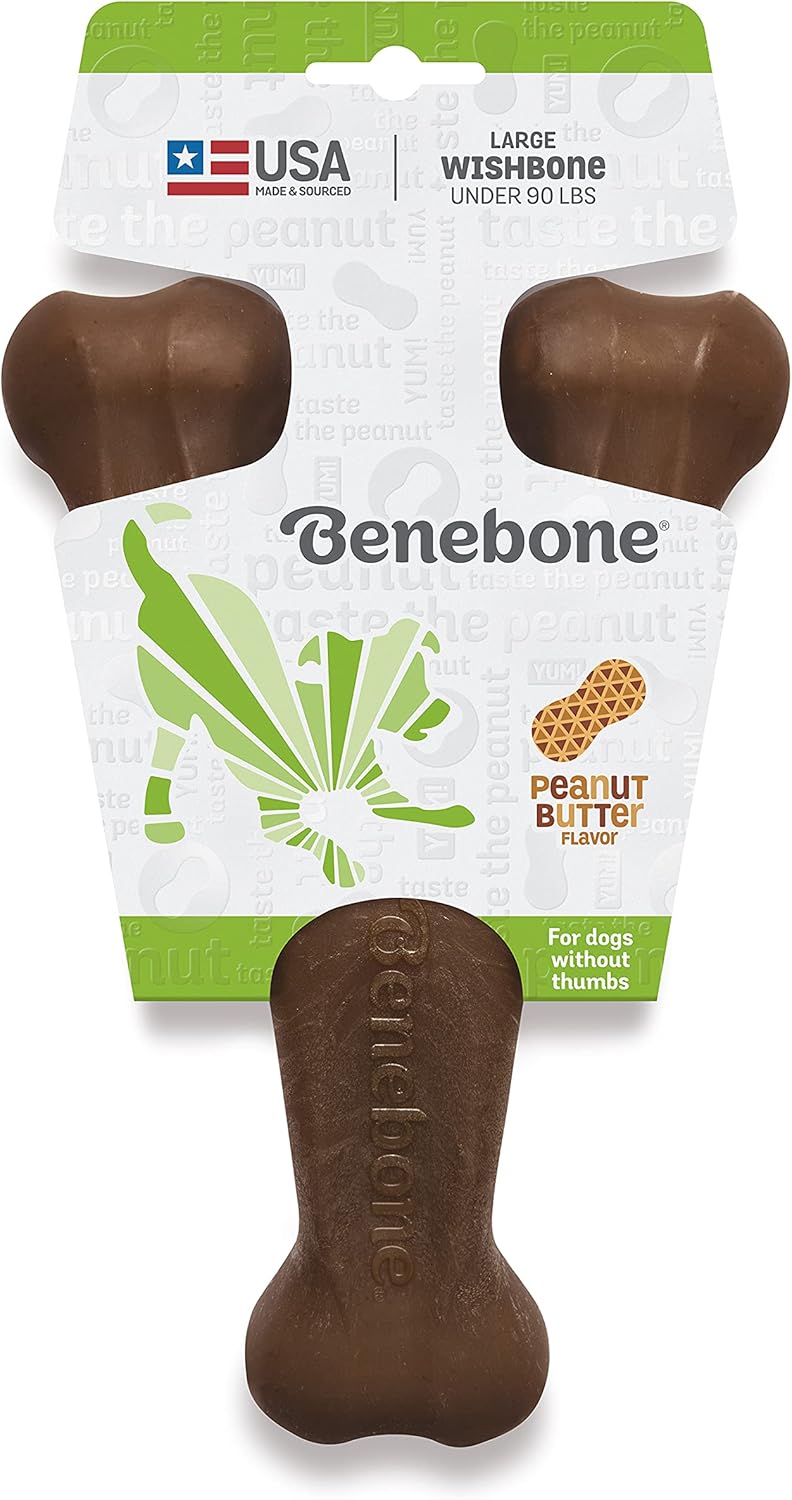Benebone Wishbone: Indestructible Dog Bone with Real Bacon Flavor!