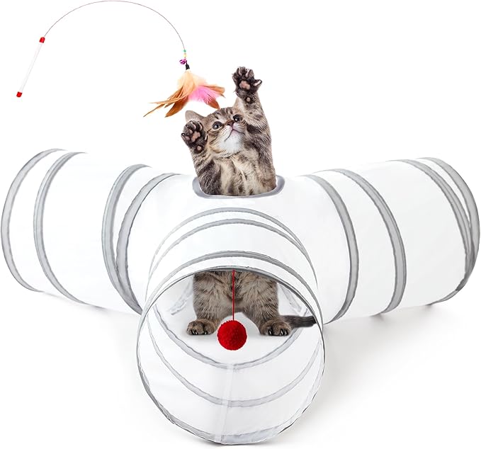 Spacious Pet Play Tunnel: Adventure, Exercise & Endless Fun for Your Companion!