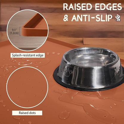 Silicone Spill-Proof Pet Mat: Keep Your Floors Clean, Effortlessly!