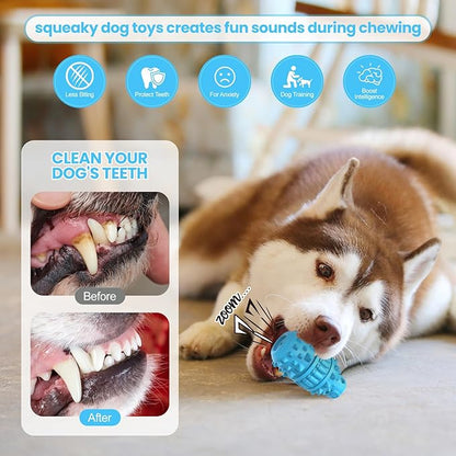 PIFFZEDO Squeaky Chew Toy: Safe Fun & Dental Health for Your Dog!