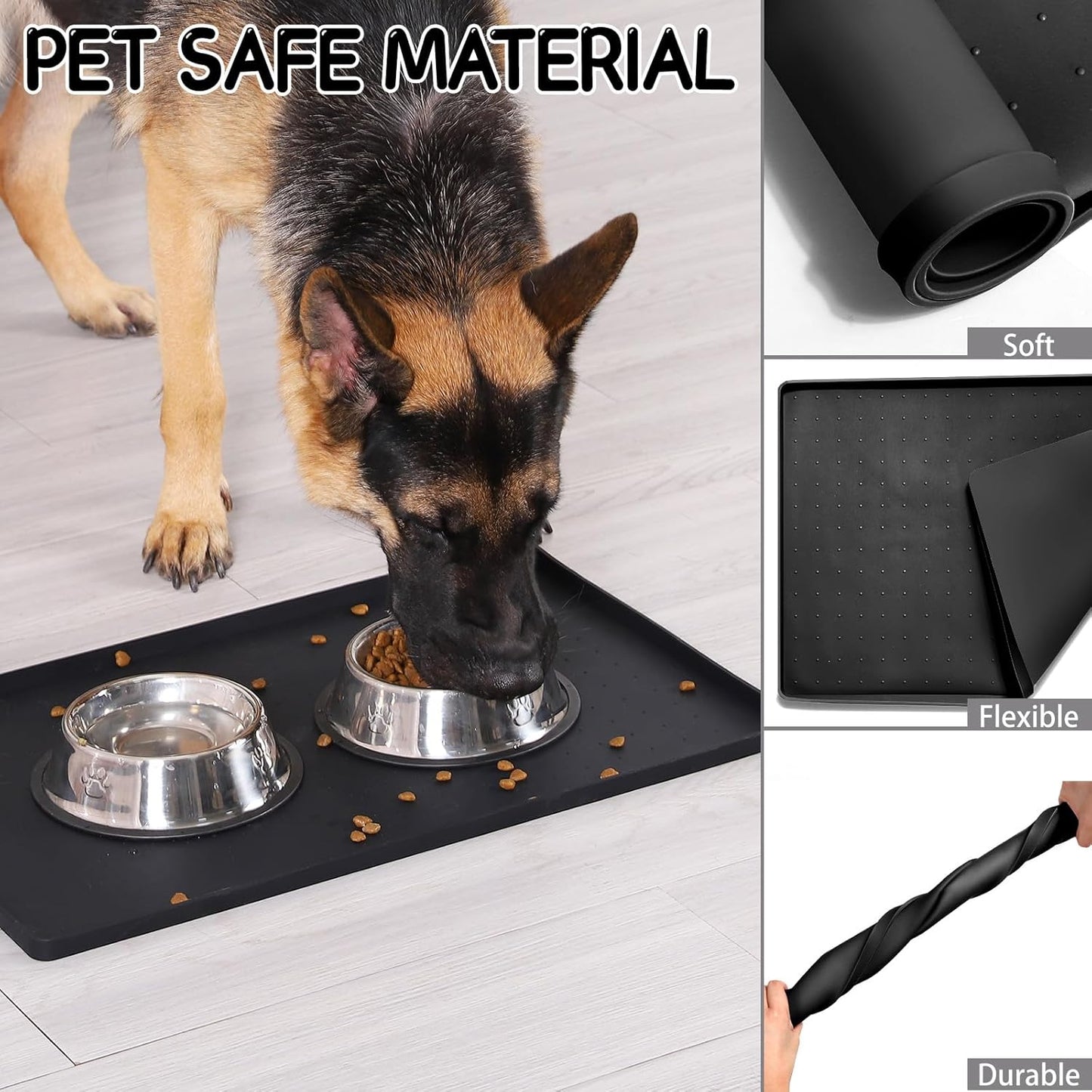 Silicone Spill-Proof Pet Mat: Keep Your Floors Clean, Effortlessly!