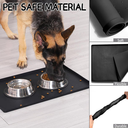 Silicone Spill-Proof Pet Mat: Keep Your Floors Clean, Effortlessly!