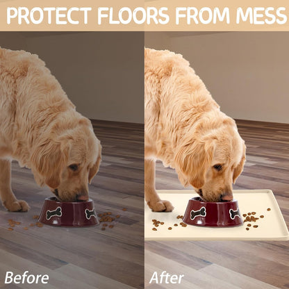 Silicone Spill-Proof Pet Mat: Keep Your Floors Clean, Effortlessly!