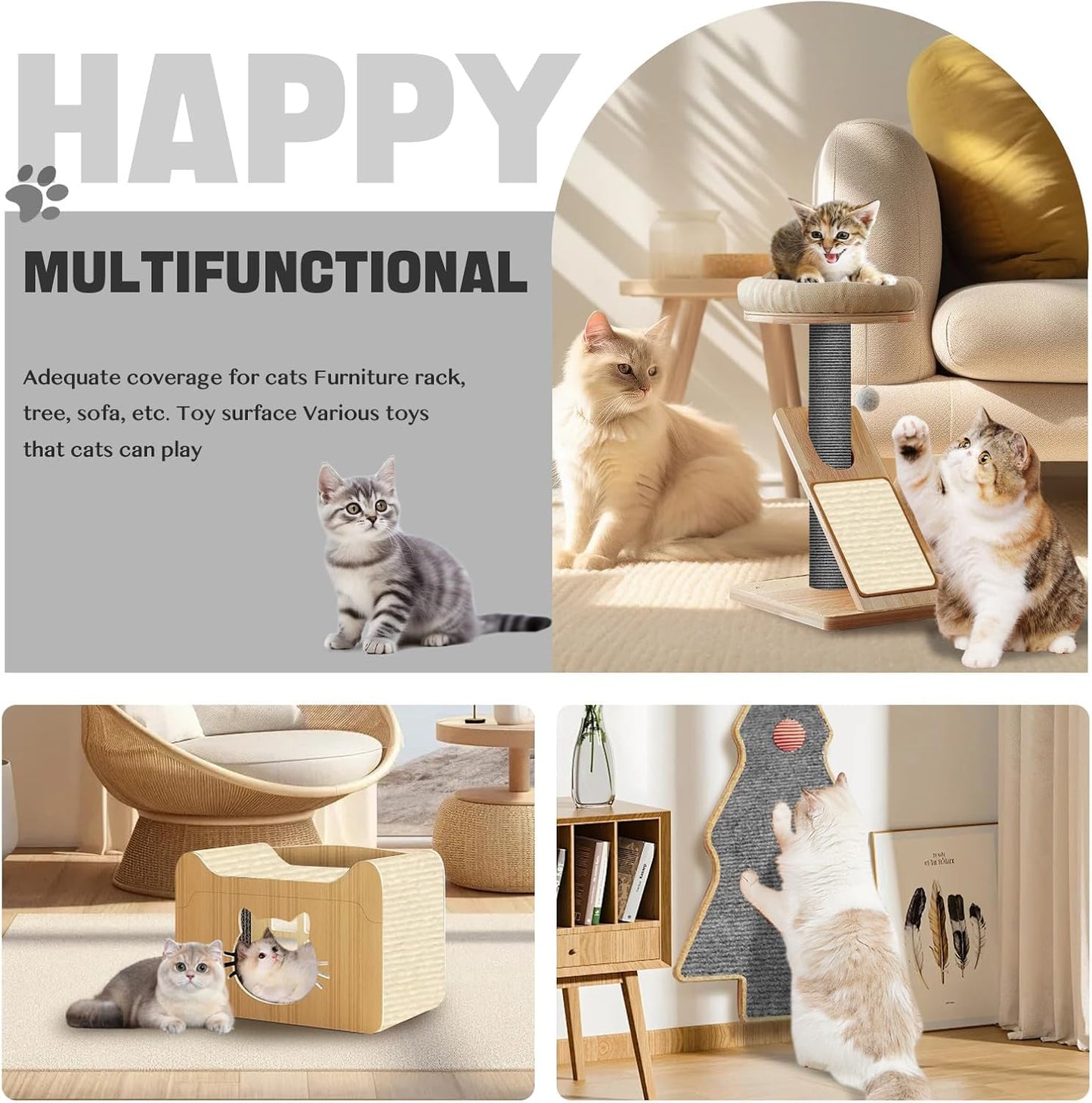 Cuttable Cat Scratch Mat: Unleash Creativity, Protect Your Home!