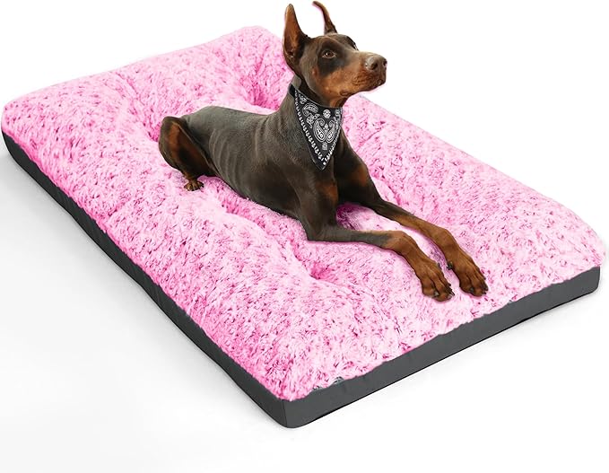 Premium Pink Velvet Pet Bed: Ultimate Support, Comfort & Style!