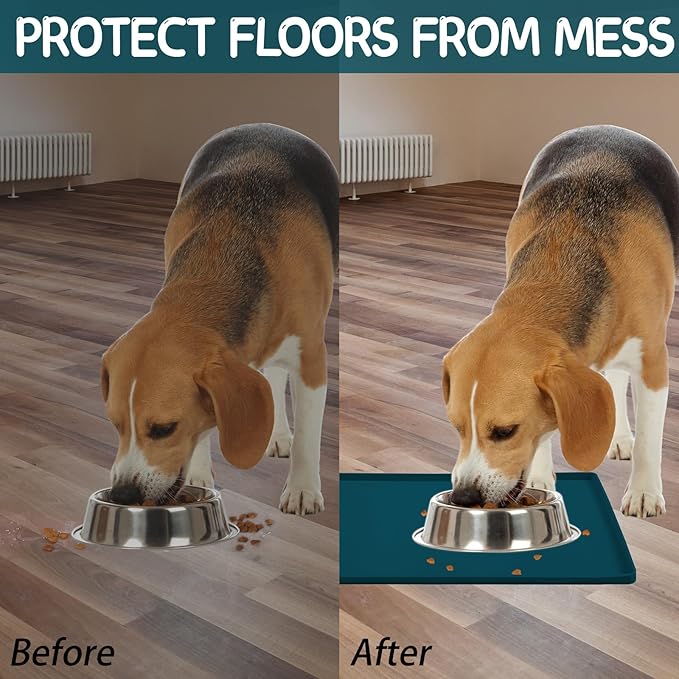 Silicone Spill-Proof Pet Mat: Keep Your Floors Clean, Effortlessly!
