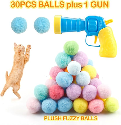 Cat Ball Launcher & Interactive Play Set: Endless Fun for Indoor Felines!