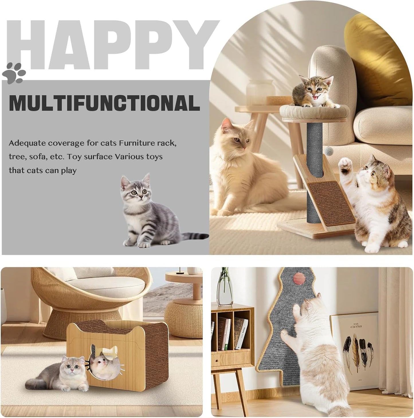 Cuttable Cat Scratch Mat: Unleash Creativity, Protect Your Home!