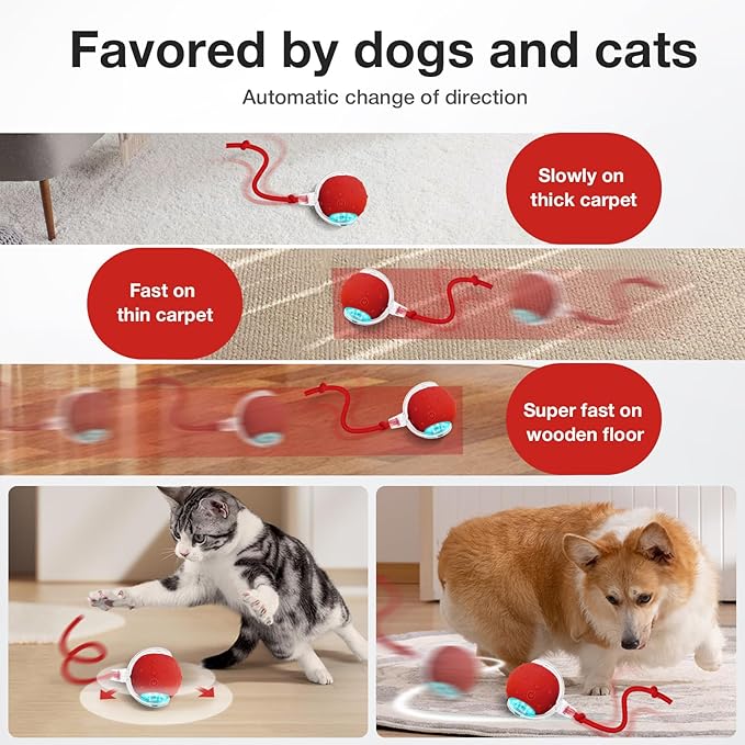 YoPoll Interactive Cat Ball: Unleash Their Inner Hunter with Autonomous Fun!