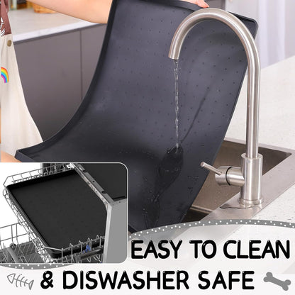 Silicone Spill-Proof Pet Mat: Keep Your Floors Clean, Effortlessly!