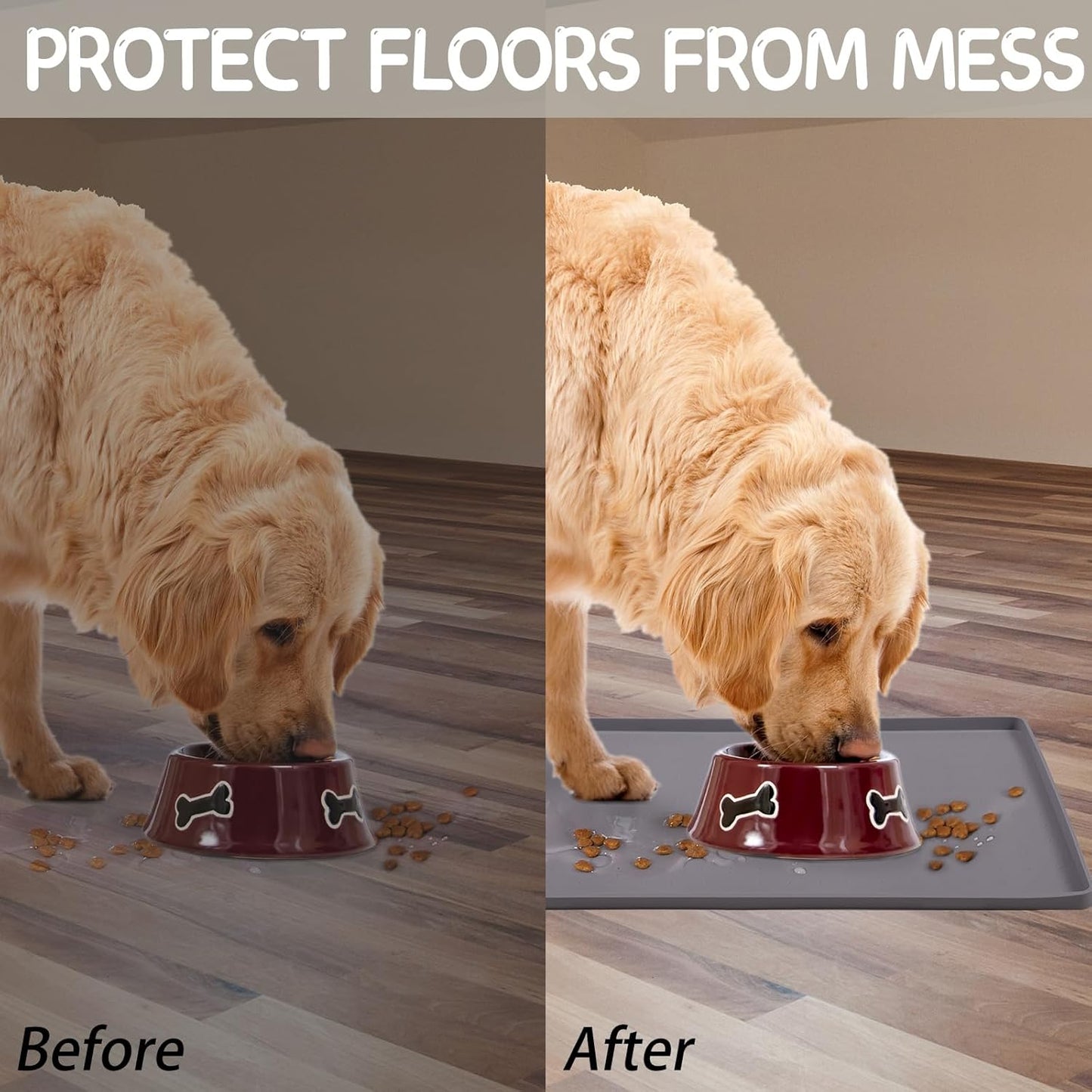 Silicone Spill-Proof Pet Mat: Keep Your Floors Clean, Effortlessly!