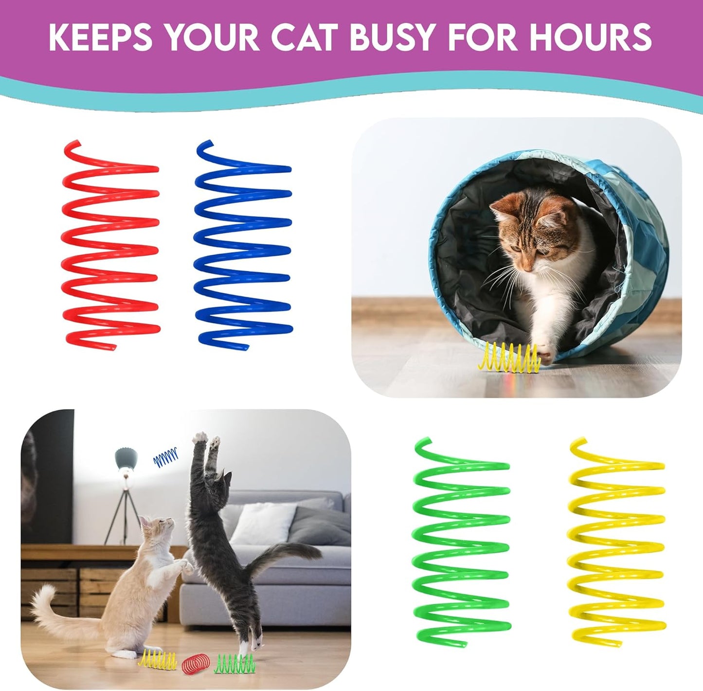 Colorful Cat Spring Toys: Unleash Their Inner Hunter!