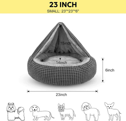 Siwa Marry 2-in-1 Hooded Pet Bed: Peaceful Rest & Cozy Comfort!