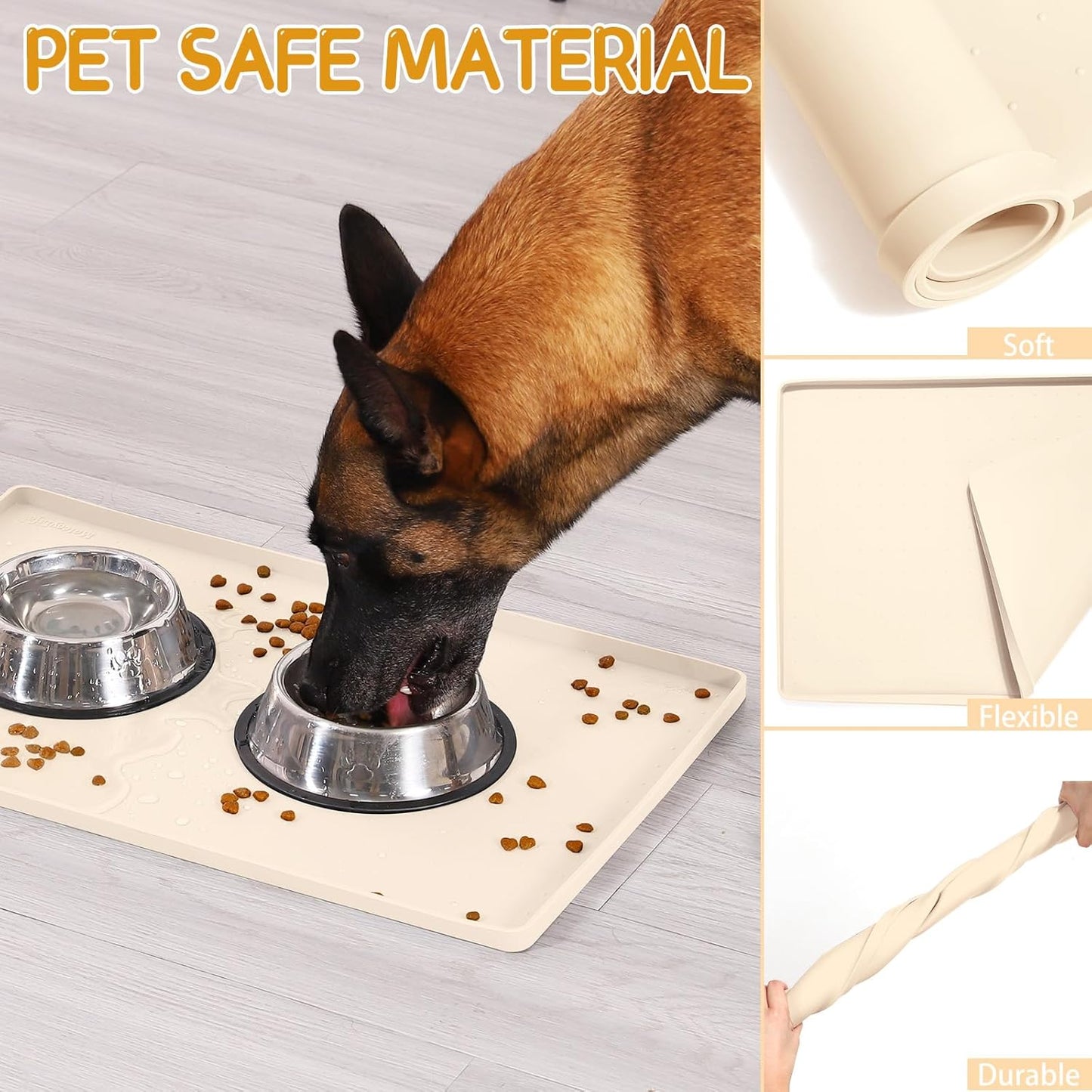 Silicone Spill-Proof Pet Mat: Keep Your Floors Clean, Effortlessly!