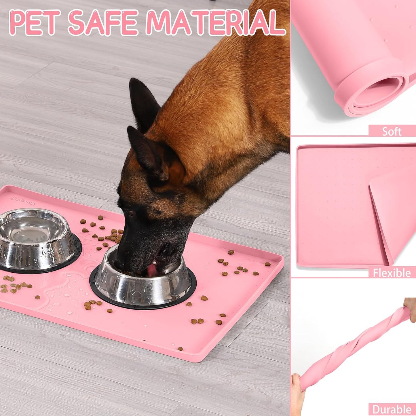 Silicone Spill-Proof Pet Mat: Keep Your Floors Clean, Effortlessly!
