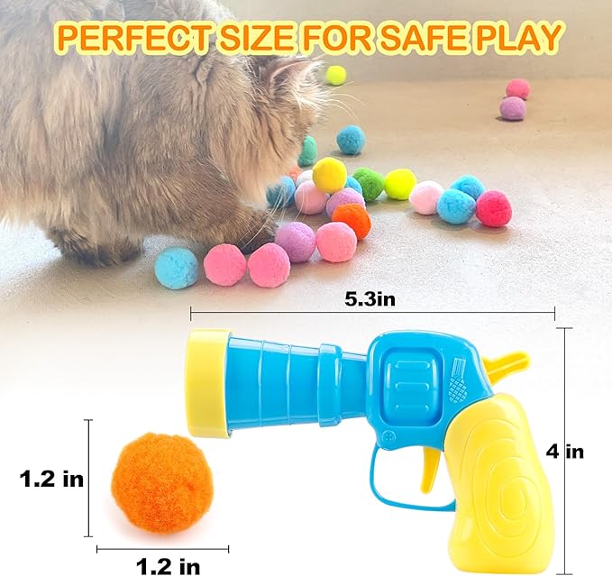 Cat Ball Launcher & Interactive Play Set: Endless Fun for Indoor Felines!