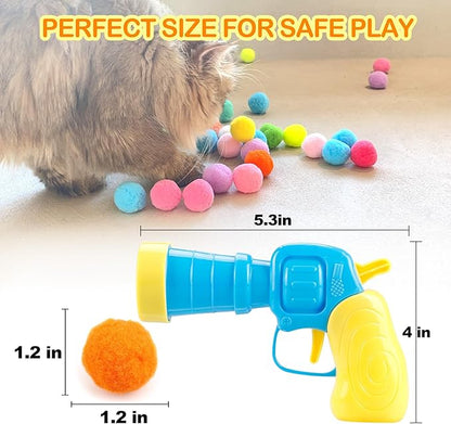 Cat Ball Launcher & Interactive Play Set: Endless Fun for Indoor Felines!