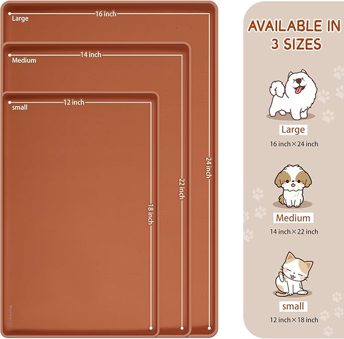 Silicone Spill-Proof Pet Mat: Keep Your Floors Clean, Effortlessly!
