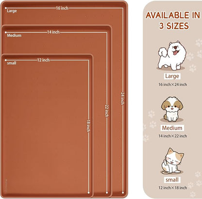 Silicone Spill-Proof Pet Mat: Keep Your Floors Clean, Effortlessly!