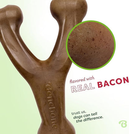 Benebone Wishbone: Indestructible Dog Bone with Real Bacon Flavor!