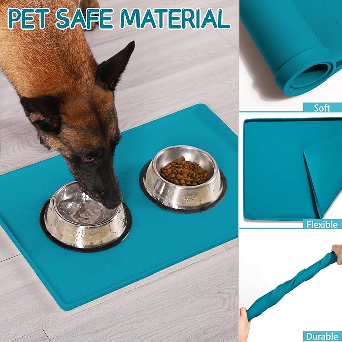Silicone Spill-Proof Pet Mat: Keep Your Floors Clean, Effortlessly!