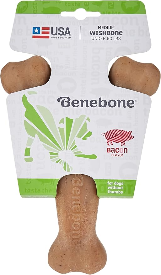Benebone Wishbone: Indestructible Dog Bone with Real Bacon Flavor!