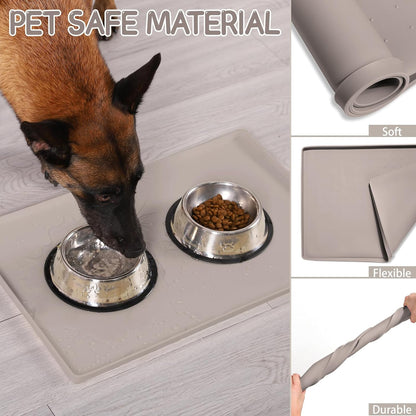 Silicone Spill-Proof Pet Mat: Keep Your Floors Clean, Effortlessly!