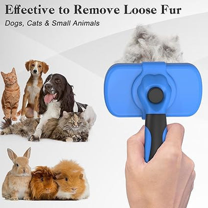 Swihauk Self-Cleaning Pet Brush: Shiny Coat, Spotless Home!